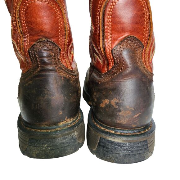 Ariat WorkHog Western Boots Mens 10.5 D Steel Toe Leather Square Toe Workwear - Picture 8 of 12